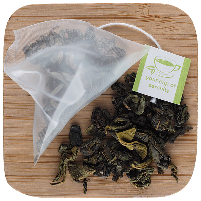 Mint Green Tea Pyramid Teabag  Organic Mint Green Tea Sachet
