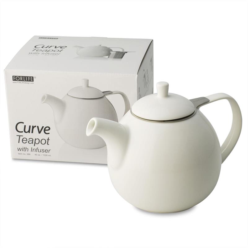 Curve Teapot With Infuser 45 oz Turquoise